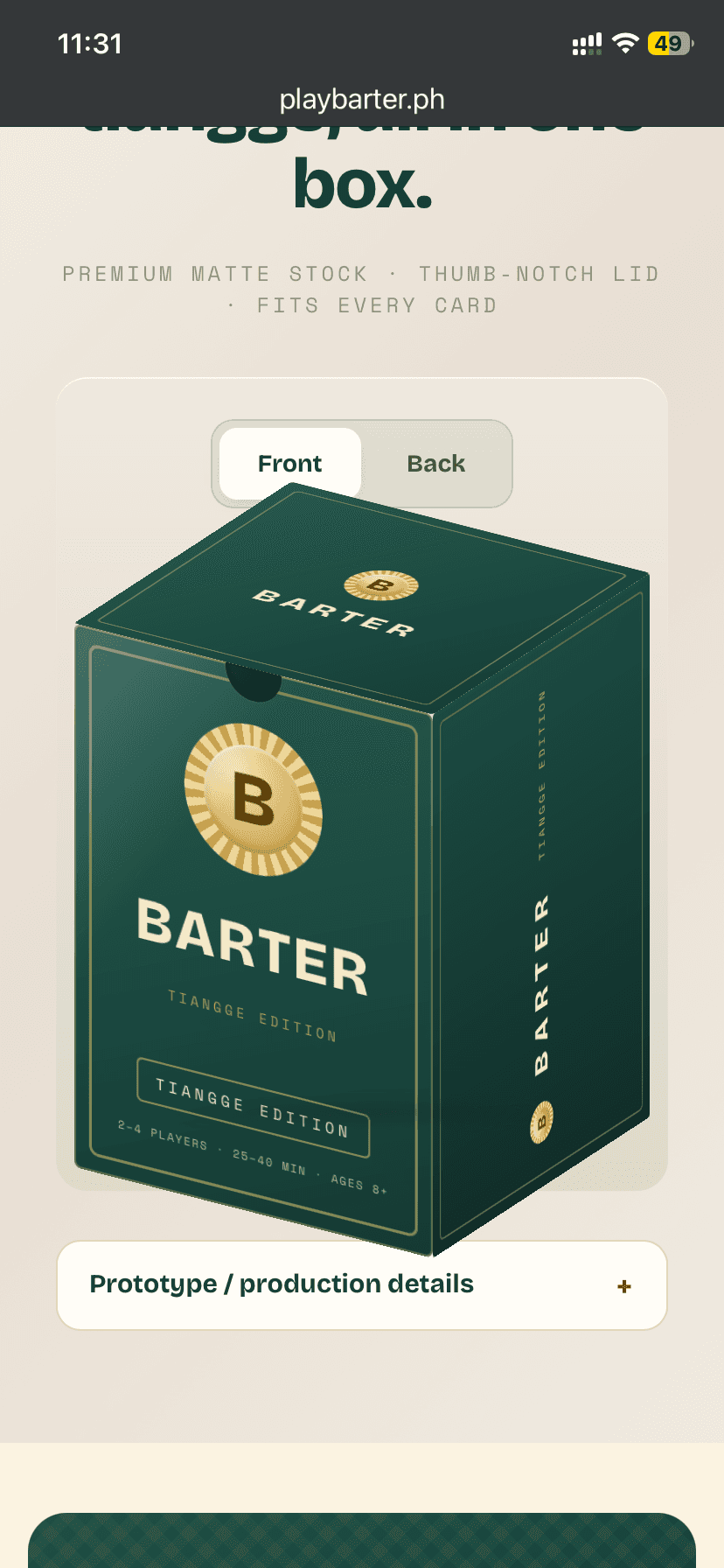 BARTER: Tiangge Edition Card Game
